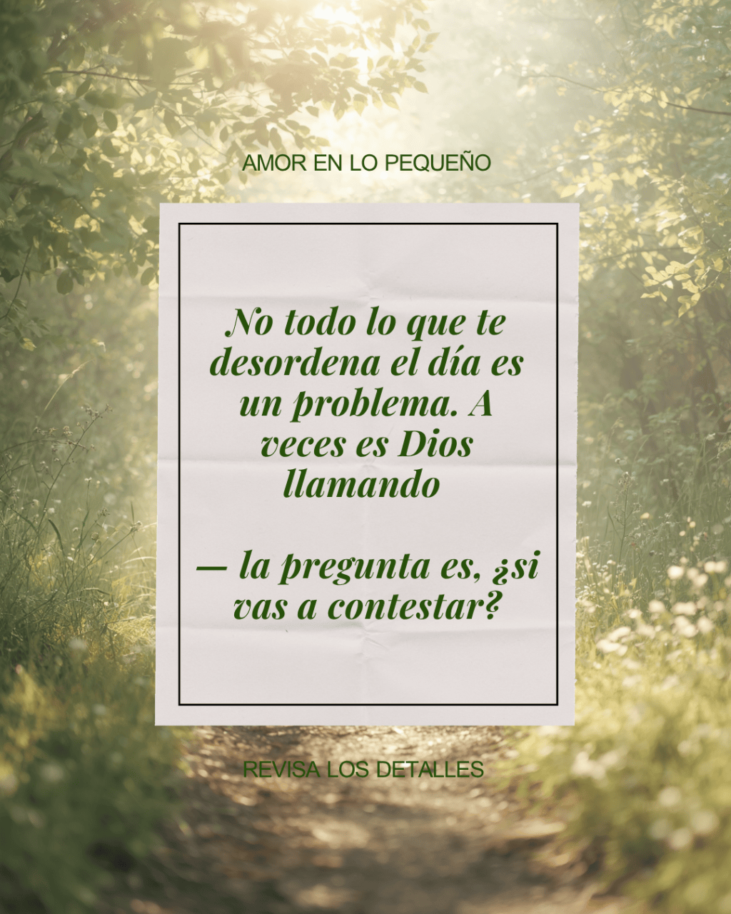 No todo lo que te desordena el día es un&nbsp;problema