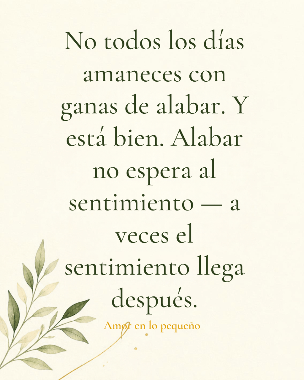 Alabar a Dios en todo tiempo