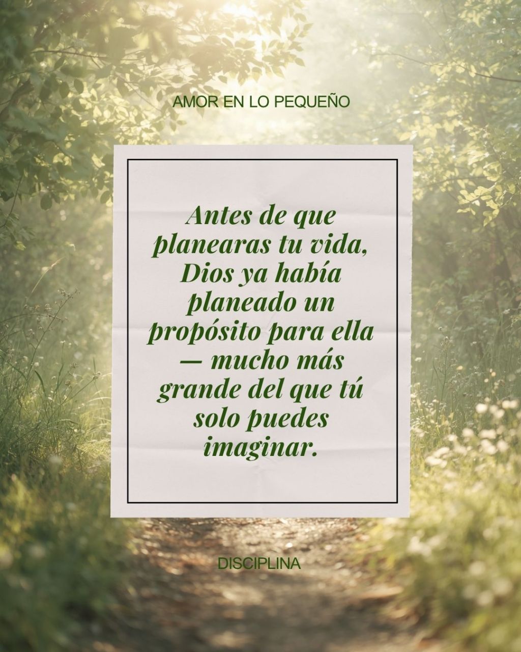 Dios ya planeó un propósito más grande para tu&nbsp;vida